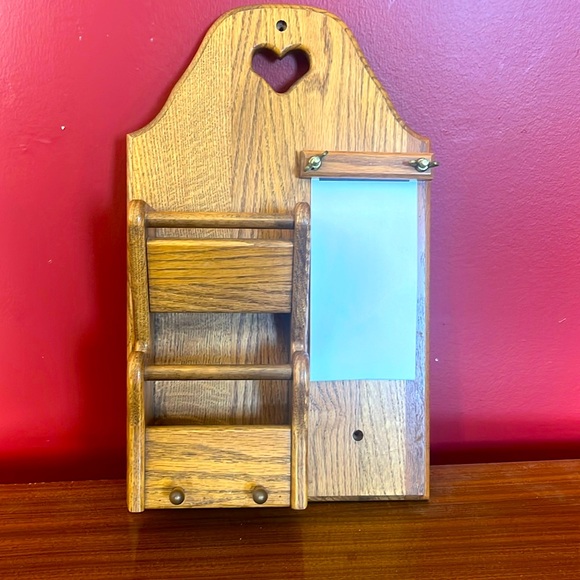 Other - Like new solid oak organizer